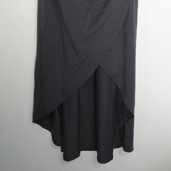 New Quince Carbon Gray Tencel Jersey Side Tie Dress Midi Wrap Women Small 404880 - Picture 10 of 11